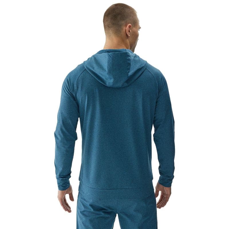 Pánska tréningová mikina so zipsom 4F SWEATSHIRT FNK-WAW24TFSWM404-46M-TEAL MELANGE 2