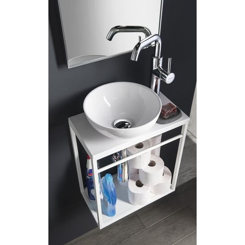 Sapho Crest konzola 39.5x21.7x45 cm biela AR502 3