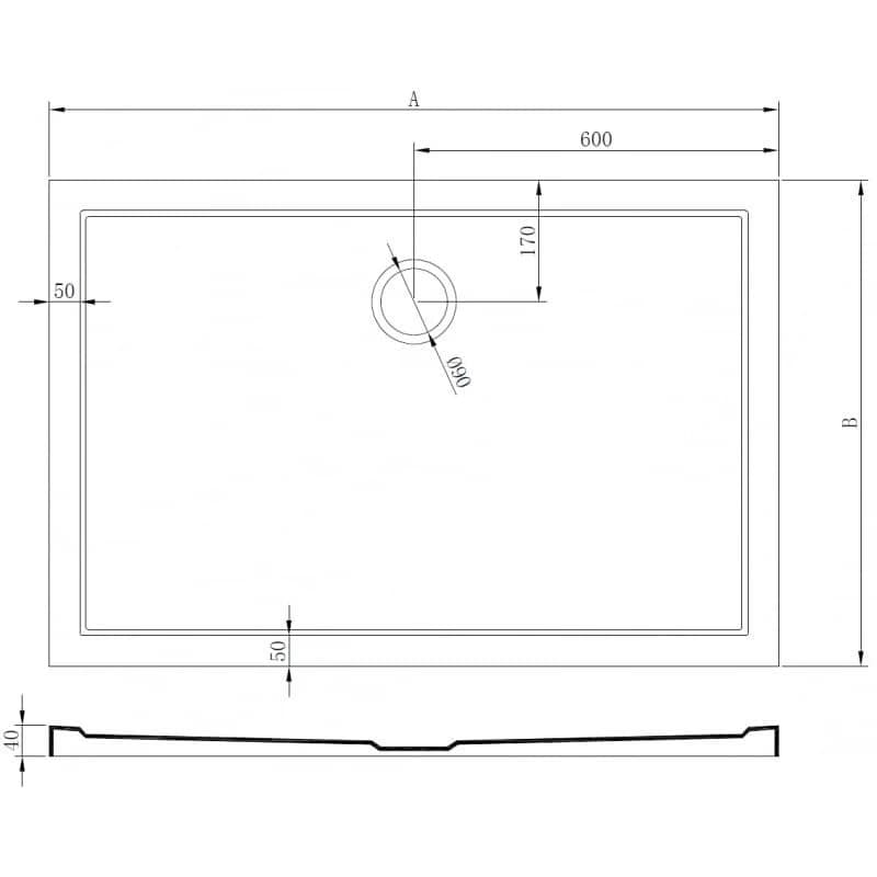 MEXEN - Flow sprchová vanička obdĺžniková slim 75 x 85, čierna mat 46R707585 6