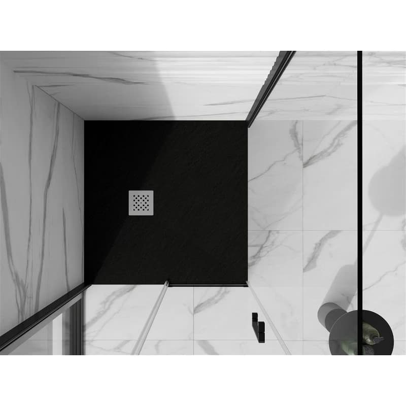 MEXEN - Stone+ Sprchová vanička štvorcová 90x90, čierna 44709090 4