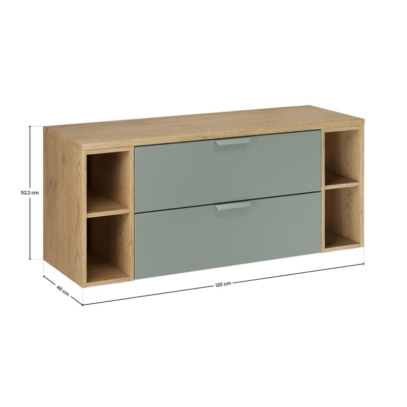 ArtCom Kúpeľňová skrinka s doskou ASTER Green LR D120cm | 120 cm 6