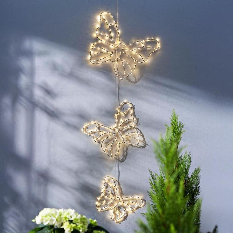 LED závesná dekorácia Butterfly trio