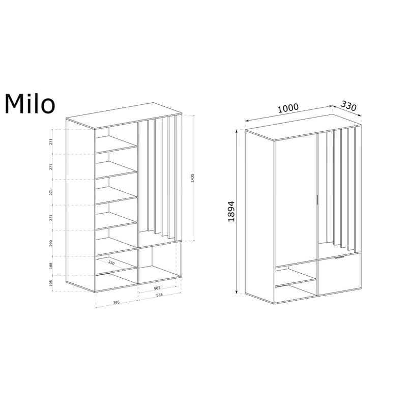 Sedák do predsieňovej steny MILO Halmar 4