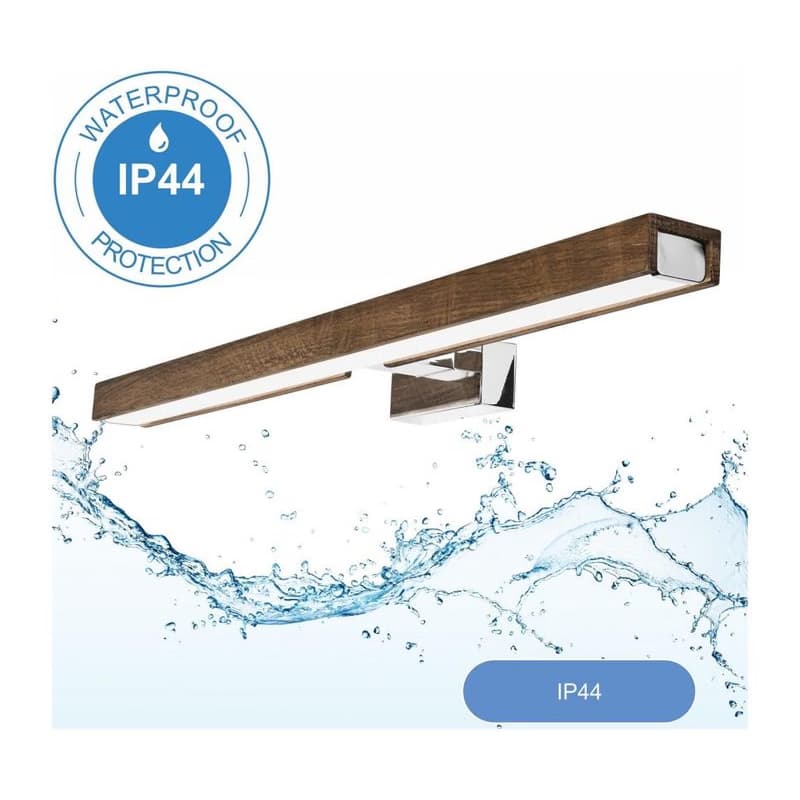 Brilagi-LED Kúpeľňové osvetlenie zrkadla WOODY MIRROR LED/12W/230V IP44 dub/chro 8590828607571