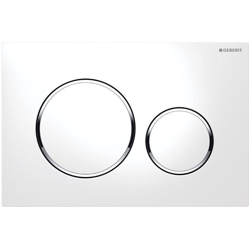 GEBERIT SIGMA20 ovládacie tlačítko, dual flush, biela lesk /chróm 115.882.KJ.1