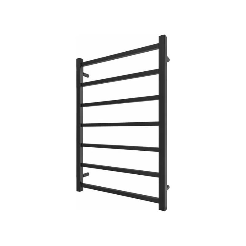 Mario-Radiators Kúpeľňový rebríkový radiátor INOX TOKIO 161W/230V 77x53 cm nerez/čierna 1.072.048844.BM