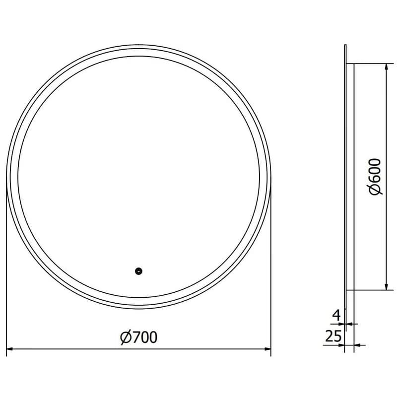 MEXEN - Gobi zrkadlo s osvetlením 70, LED 6000K, 9801-070-070-611-00 6