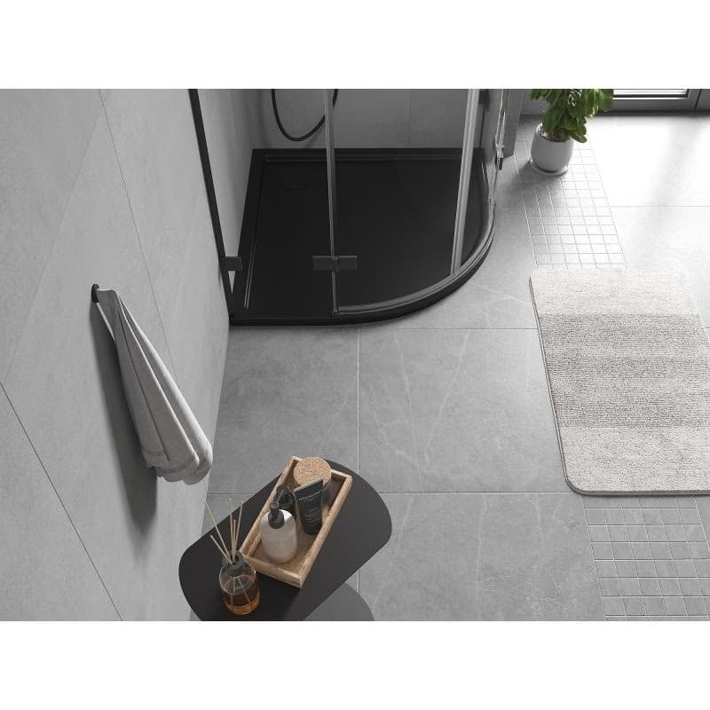 MEXEN - Flow Sprchová vanička štvrťkruh slim 100 x 100, čierna mat 46Q701010 3