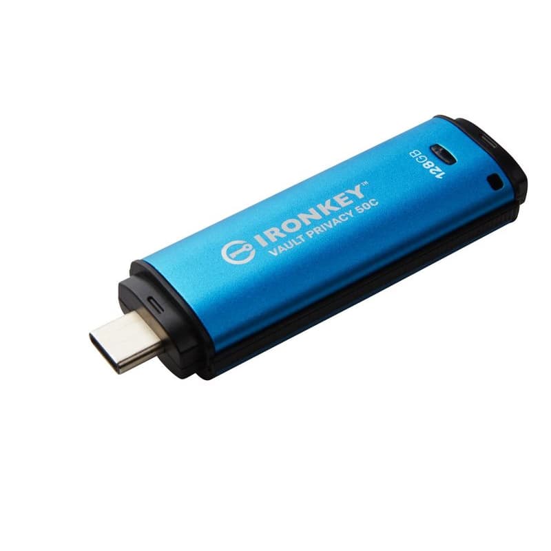 Kingston Ironkey Vault Privacy 50C/128GB/USB 3.2/USB-C/Modrá 2
