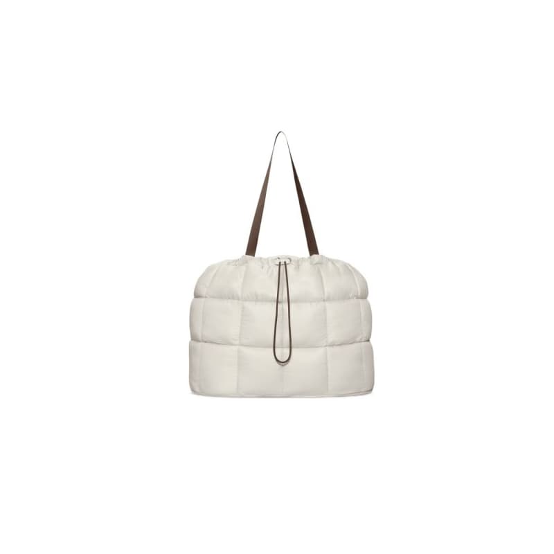 Dámska taška cez rameno NIKE Puffle Tote Bag 2.0 light bone mink brown sail 1