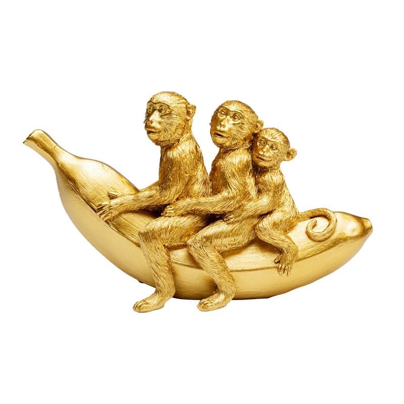 Banana Ride dekorácia zlatá 12 cm