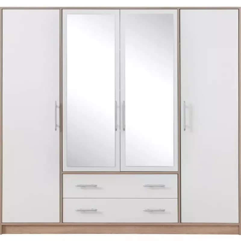 Skriňa Smart SRl1 200 cm dub sonoma/biela 1