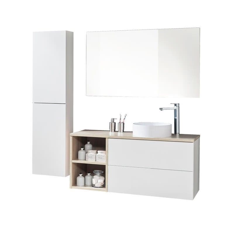 Mereo Aira, kúpeľňová skrinka s keramickým umývadlom 61 cm, dub Kronberg CN720 3