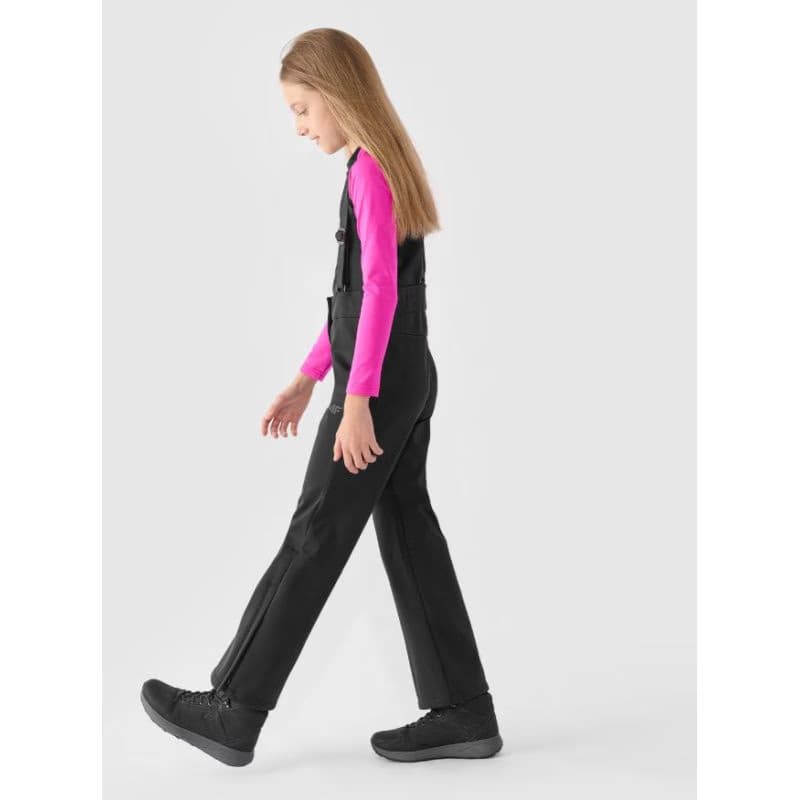Dievčenské lyžiarske softshellové nohavice 4F JUNIOR TROUSERS FNK-JWAW24TFTRF661-20S-DEEP BLACK 2