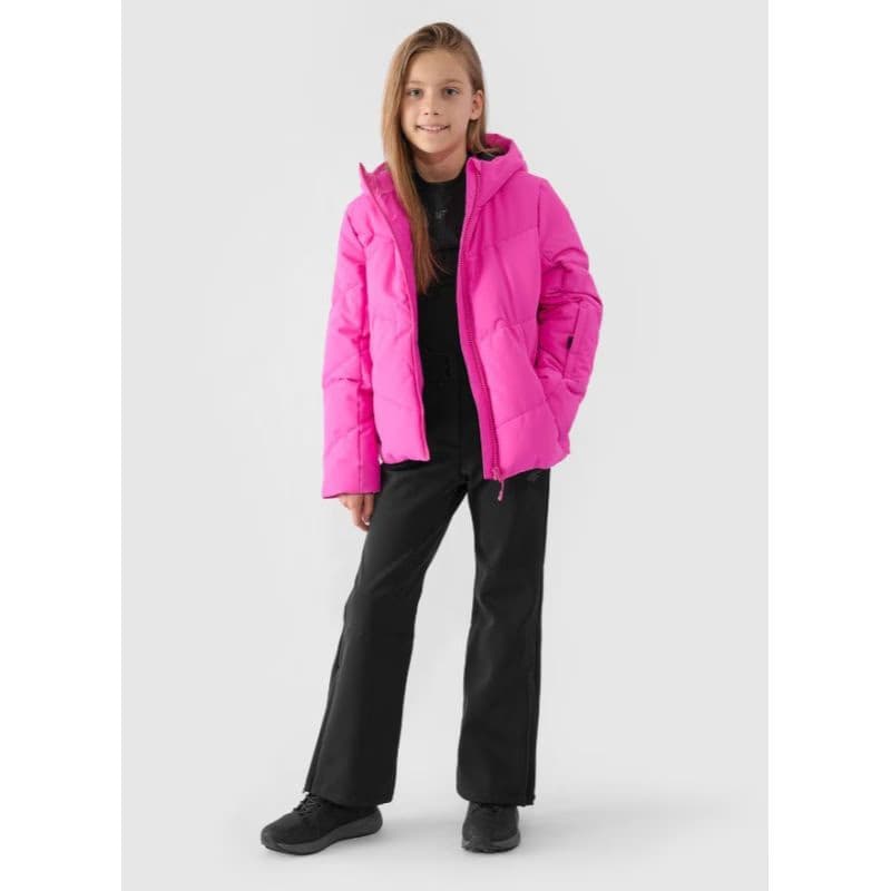 Dievčenské lyžiarske softshellové nohavice 4F JUNIOR TROUSERS FNK-JWAW24TFTRF661-20S-DEEP BLACK 3