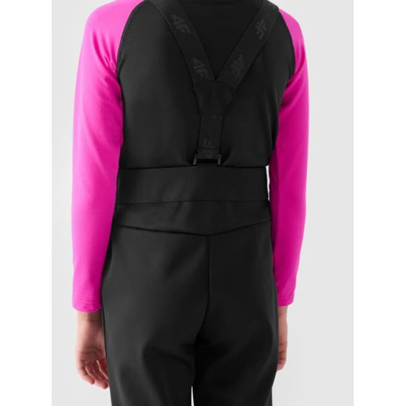 Dievčenské lyžiarske softshellové nohavice 4F JUNIOR TROUSERS FNK-JWAW24TFTRF661-20S-DEEP BLACK 5