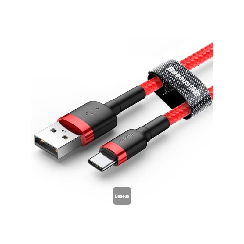 Baseus dátový kábel Cafule USB-C 2m 2A červený 1