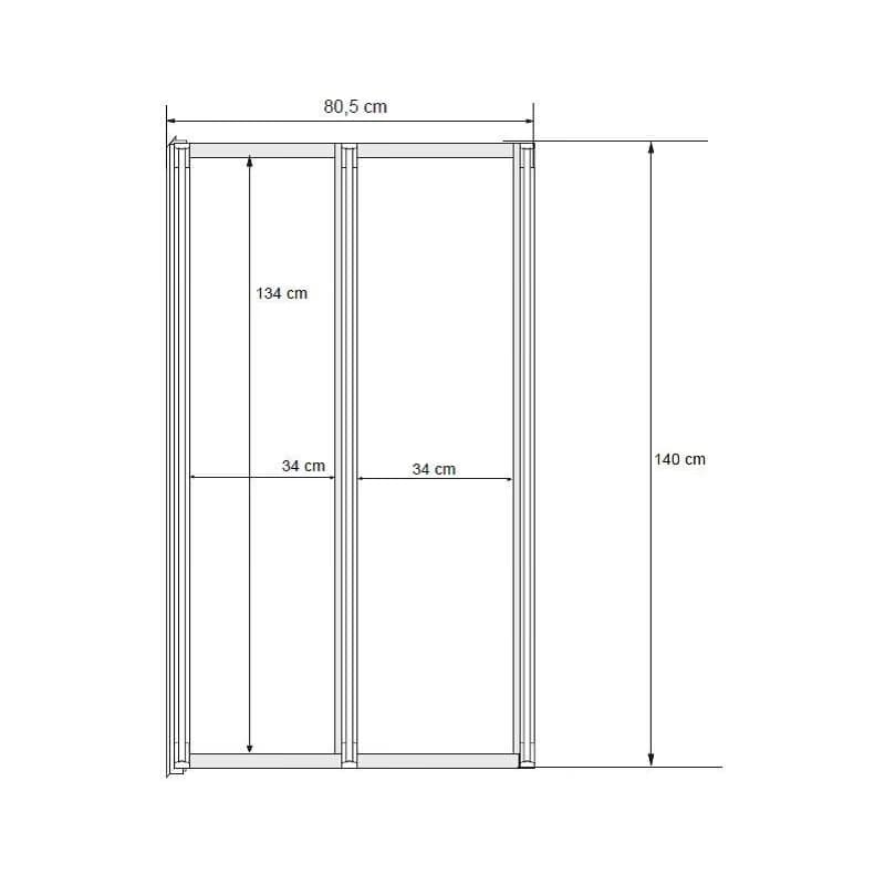 BESCO - Vaňová zástena ROSES - Rozmer A - 80 cm BCROS2S 6