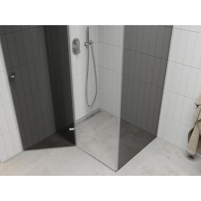 MEXEN/S - ROMA sprchovací kút 70x100, grafit, chróm 854-070-100-01-40 5