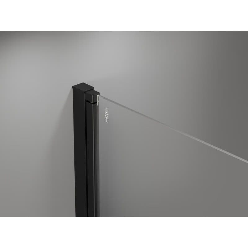 MEXEN - MIST vaňová zástena 80x150 cm 6mm 2-s, čierna, dekor, pravá 8A9-080-002-70-77-P 4