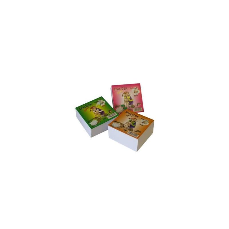 Blok kocka 9x9x4, 5cm lepená biela