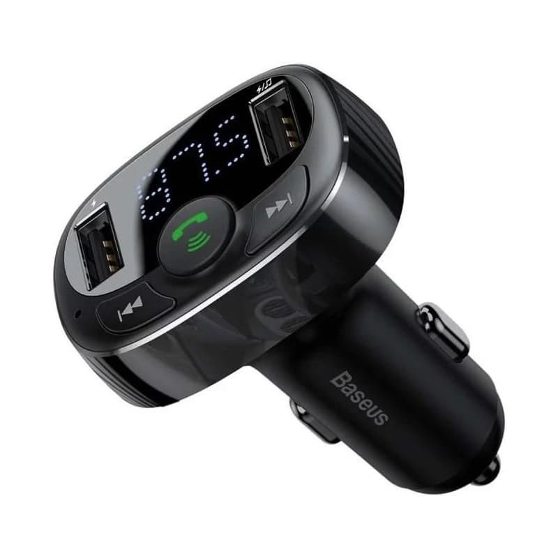 Baseus bluetooth MP3 FM Transmiter s nabíjaním 2xUSB 3.4A čierny 3
