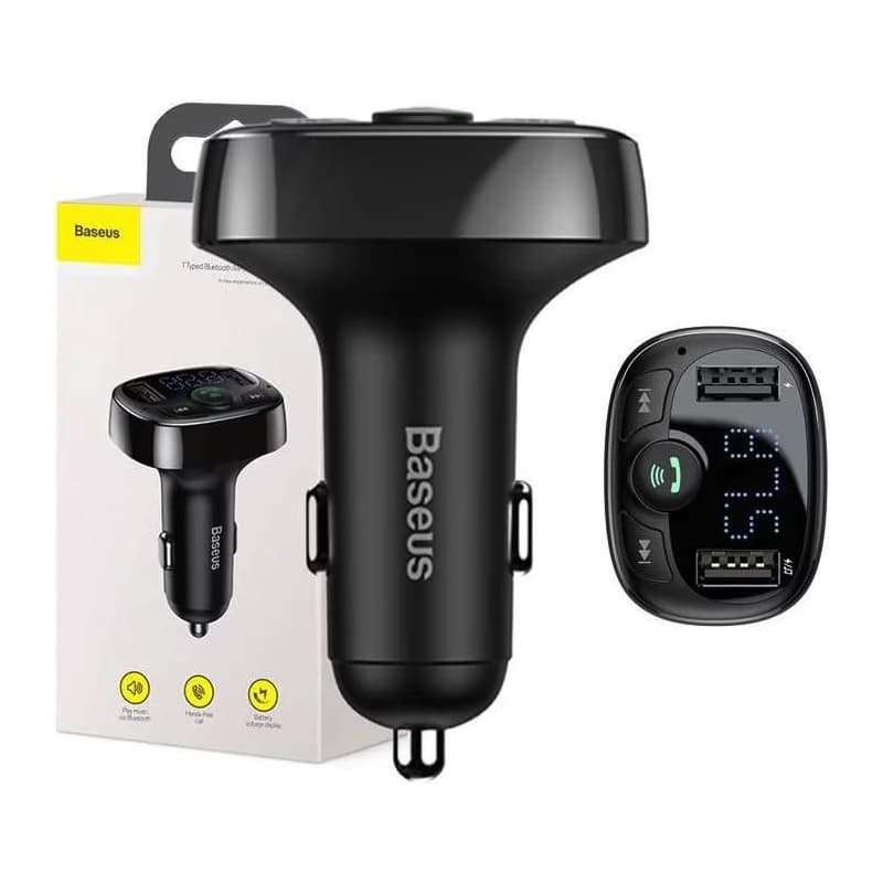 Baseus bluetooth MP3 FM Transmiter s nabíjaním 2xUSB 3.4A čierny 5