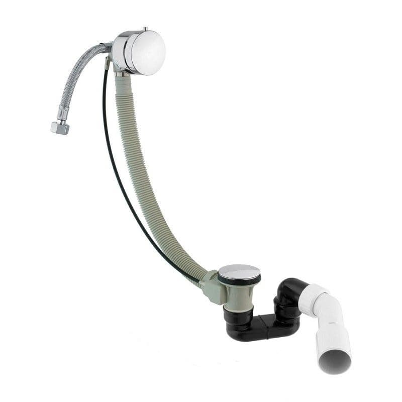 OLSEN SPA - Vaňový sifón s napúšťaním cez prepad, chróm BAHATK122SCR 1