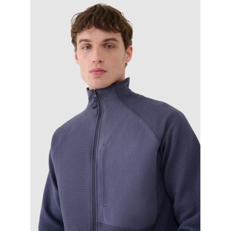 Pánska mikina so zipsom 4F SWEATSHIRT-WSS25TSWSM1751-22S-ANTHRACITE 2