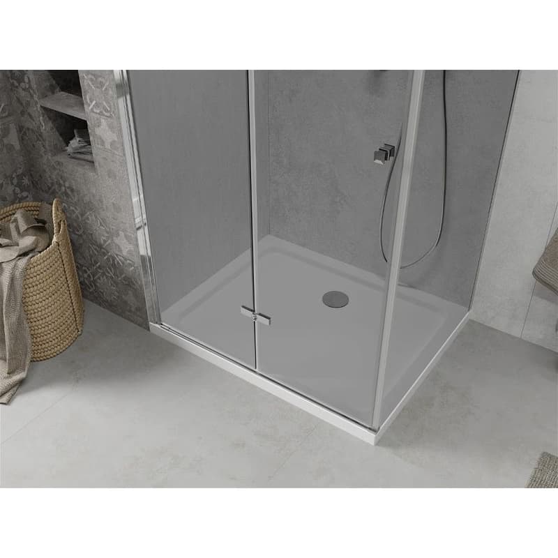 MEXEN/S - Lima sprchový kút 90x110, grafit, chróm + biela vanička so sifónom 856-090-110-01-40-4010 5