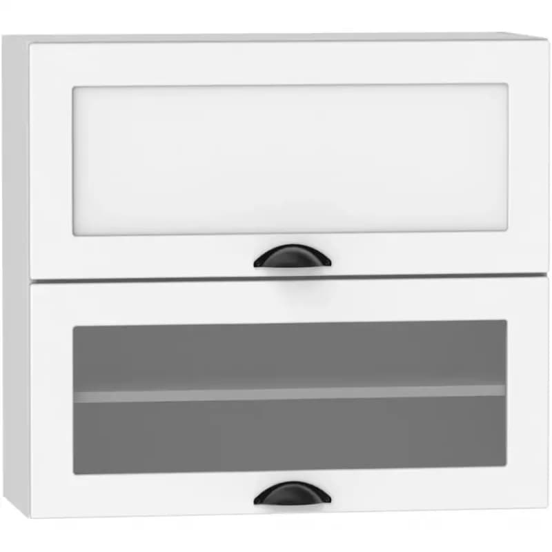 Kuchynská skrinka Adele W80grf/2 Sd Biely hrášok/Biely 1