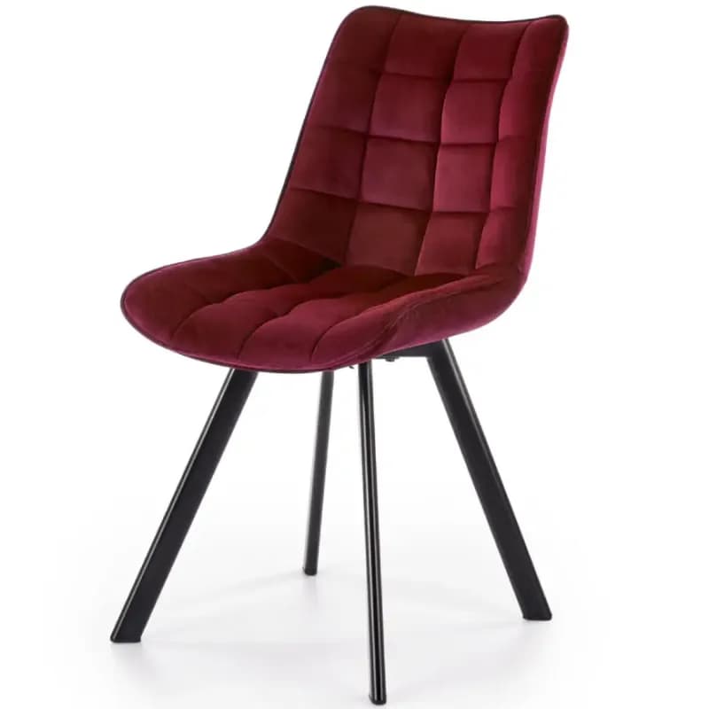Stolička K332 Velvet/Kov Bordová 1