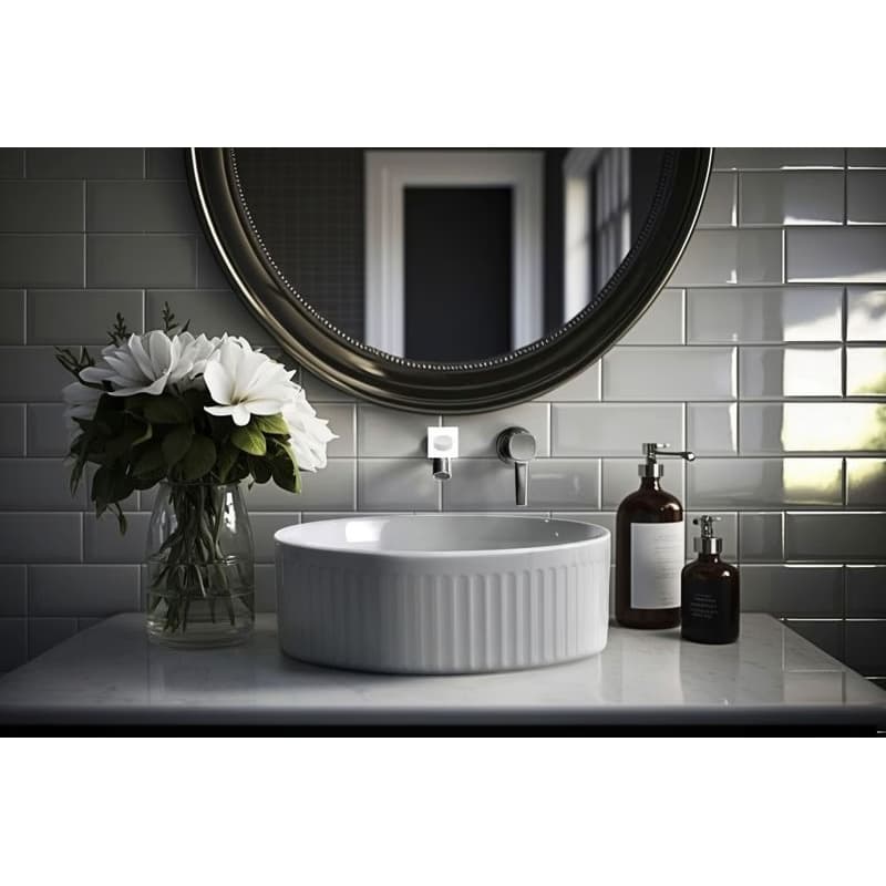 INVENA - Umývadlo na dosku GLAMOUR TREND 36cm biela CE-63-001-C 4
