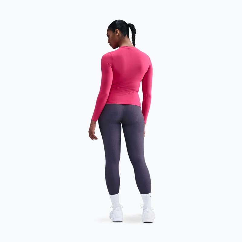 Dámske tréningové tričko s dlhým rukávom NIKE W NK ONE DF FTTD LS TOP RUSH PINK WHITE 6