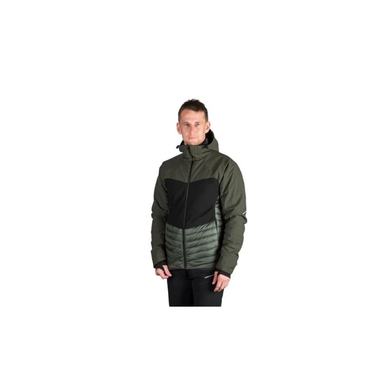 Pánska turistická bunda NORTHFINDER EMERYK-550blackdarkgreen 1