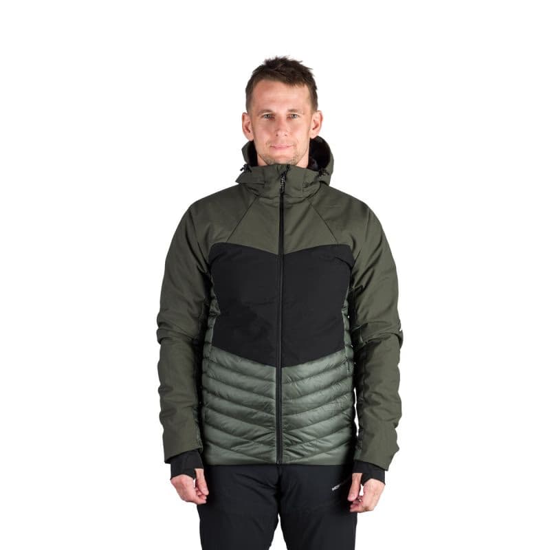 Pánska turistická bunda NORTHFINDER EMERYK-550blackdarkgreen 2