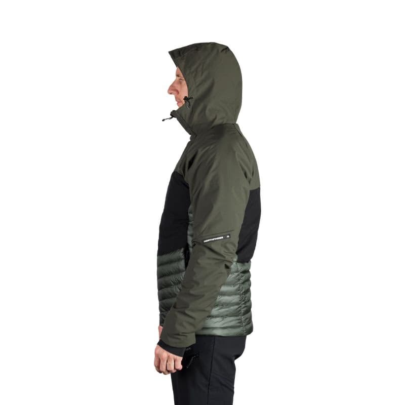 Pánska turistická bunda NORTHFINDER EMERYK-550blackdarkgreen 4