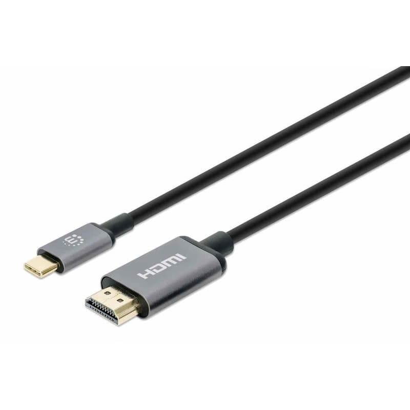 Manhattan kábel USB-C na HDMI, USB-C Male na HDMI Male, 2m, čierna