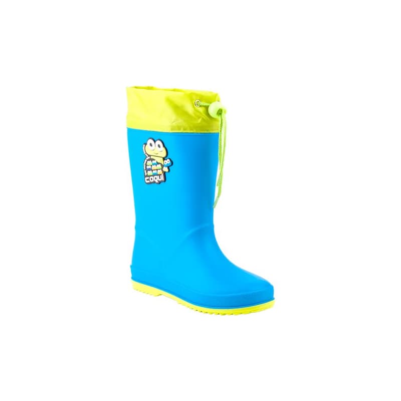 Chlapčenské gumáky COQUI Rainy Collar Frog sea blue citrus 1
