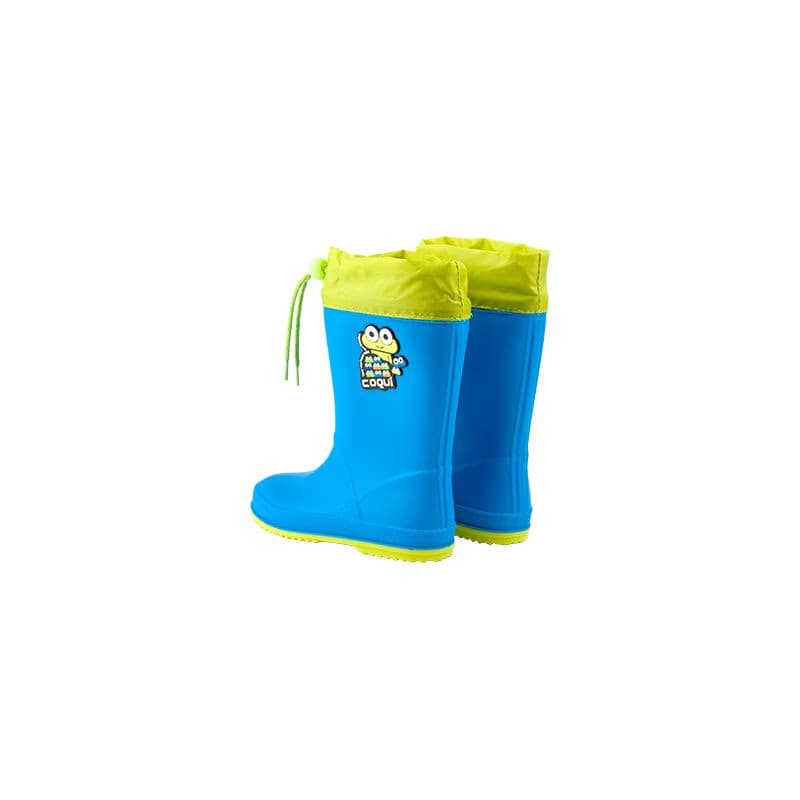 Chlapčenské gumáky COQUI Rainy Collar Frog sea blue citrus 3