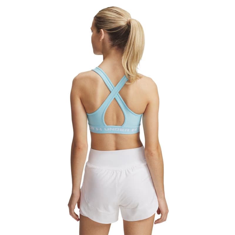 Dámska tréningová športová podprsenka UNDER ARMOUR Crossback Mid Bra-BLU 2