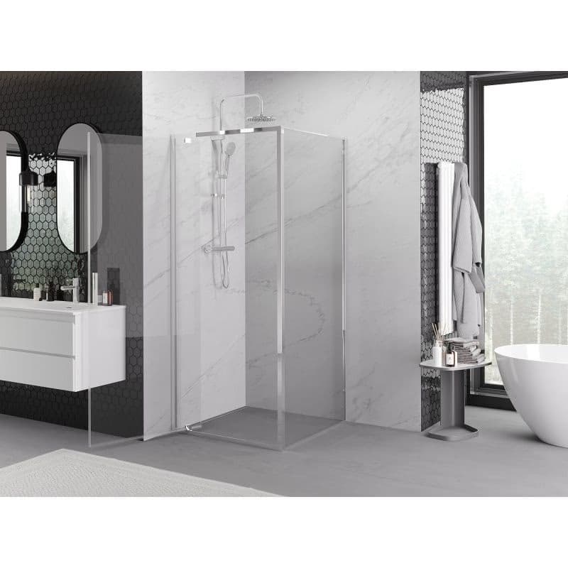 MEXEN/S - Exo sprchovací kút dvere krídlové 85 x 85, transparent, chróm 8181-085-085-01-00 3
