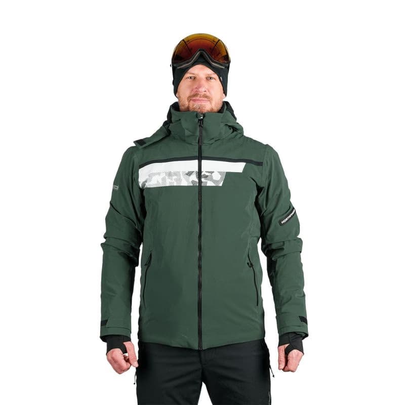 Pánska lyžiarska bunda NORTHFINDER VOLOS-550blackdarkgreen 2
