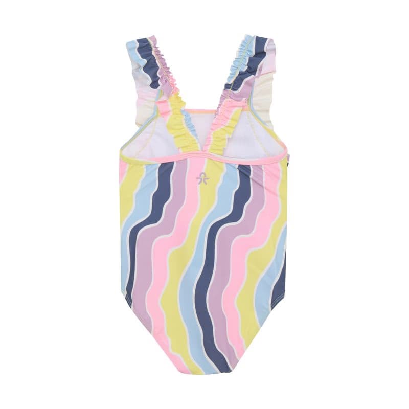Dievčenské plavky COLOR KIDS Swimsuit W. Frills, AOP, lavender mist 2
