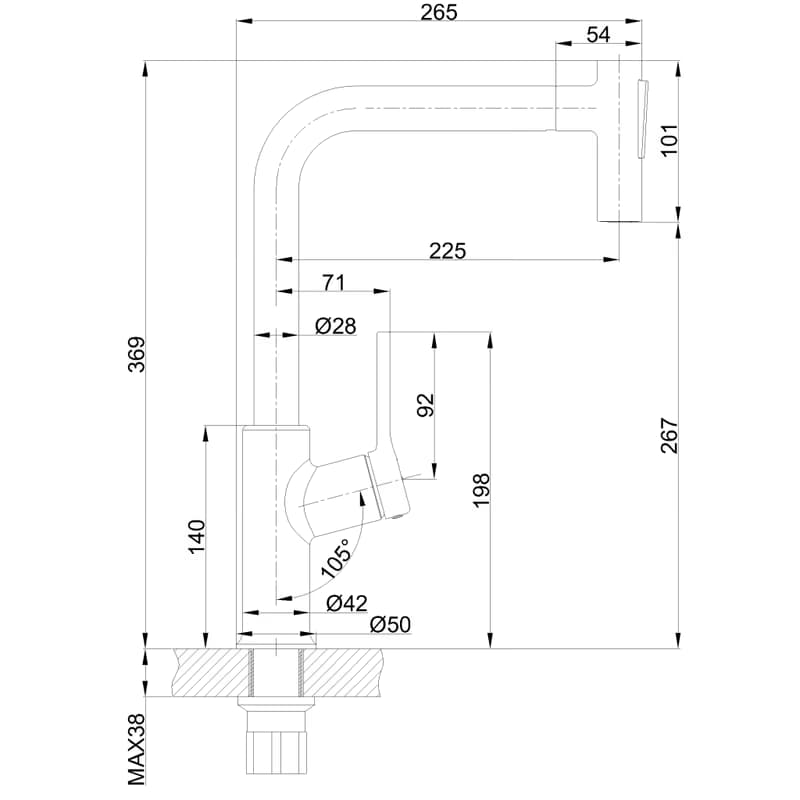 INVENA INVENA - FARSALA Drezová batéria chróm BZ-40-L01-S 2