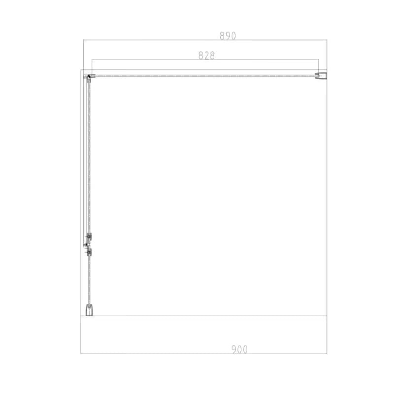 OMNIRES - MANHATTAN bočná stena, 90 cm chróm / transparent /CRTR/ ADR90XCRTR 3
