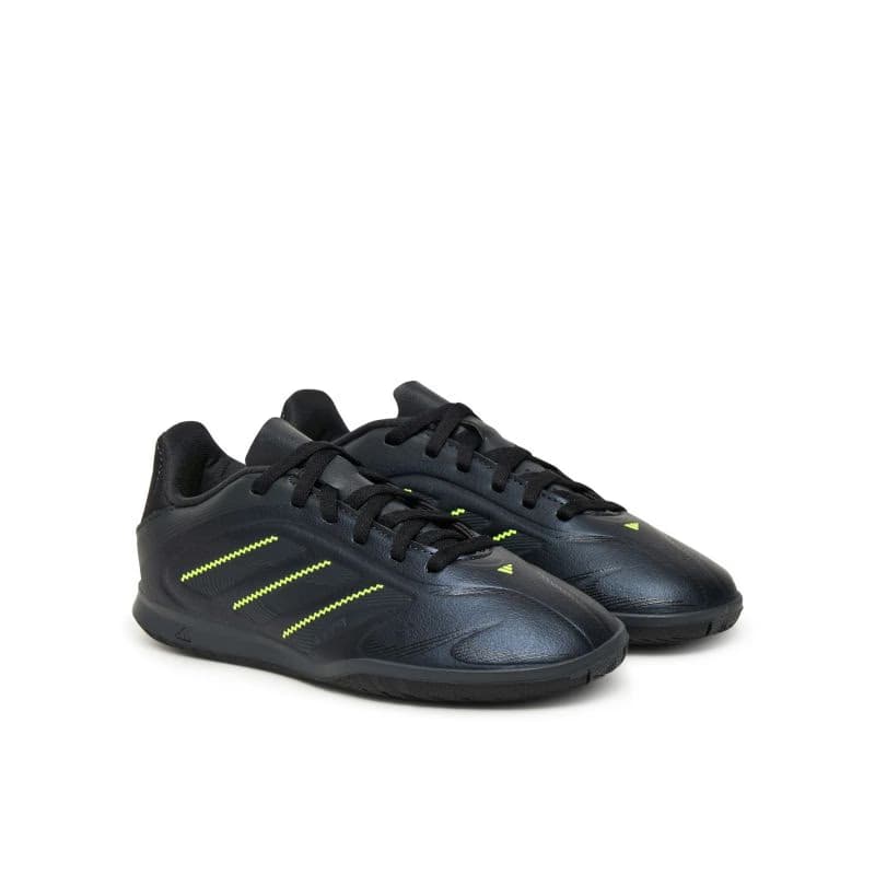Chlapčenské futbalové kopačky halové ADIDAS Copa Pure III Club K IN core black dgh solid grey lucid lemon 3