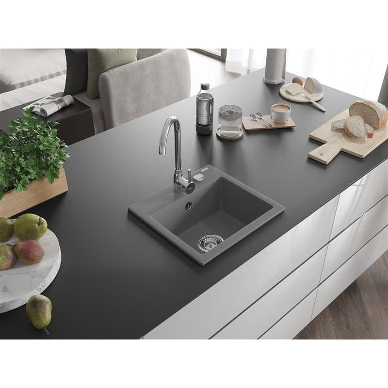 MEXEN MEXEN - Milo granitový, kuchyňský drez 1 435x410 mm, sivá 6505441000-71 2