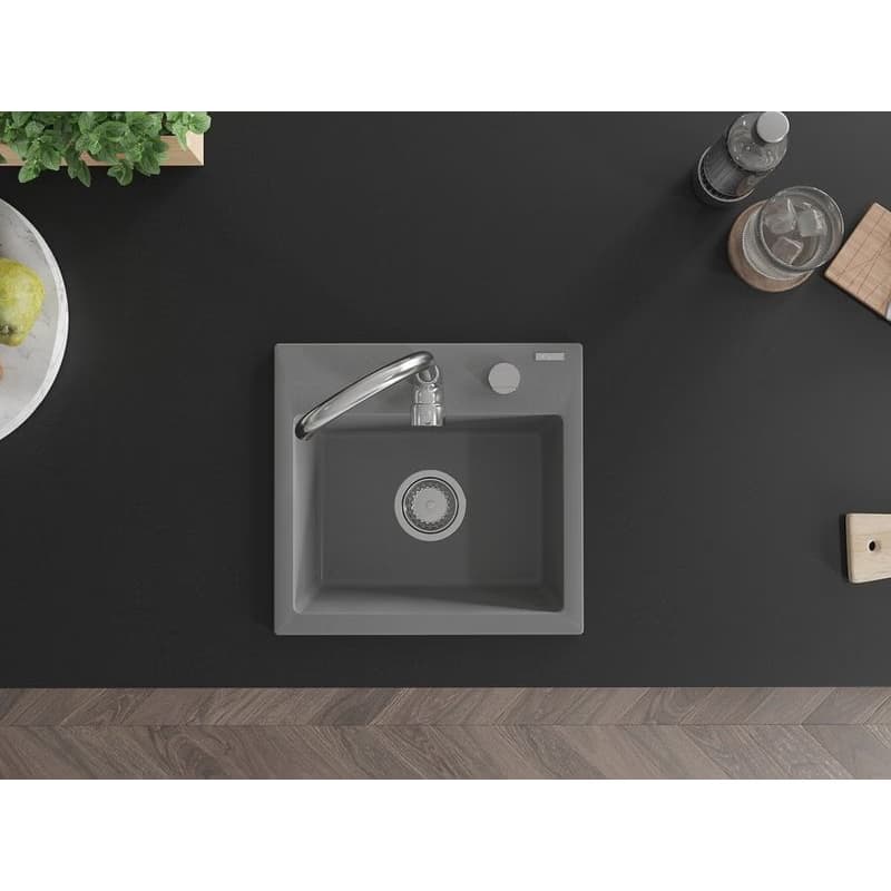 MEXEN MEXEN - Milo granitový, kuchyňský drez 1 435x410 mm, sivá 6505441000-71 4