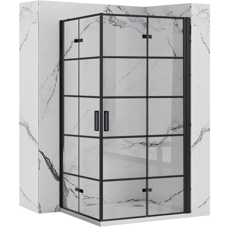 REA/S - Sprchová kabína Molier Black Double 80x80 KPL-K3011 1